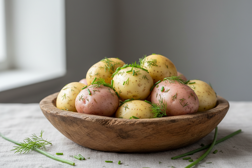 New Potatoes in Rustic Bowl